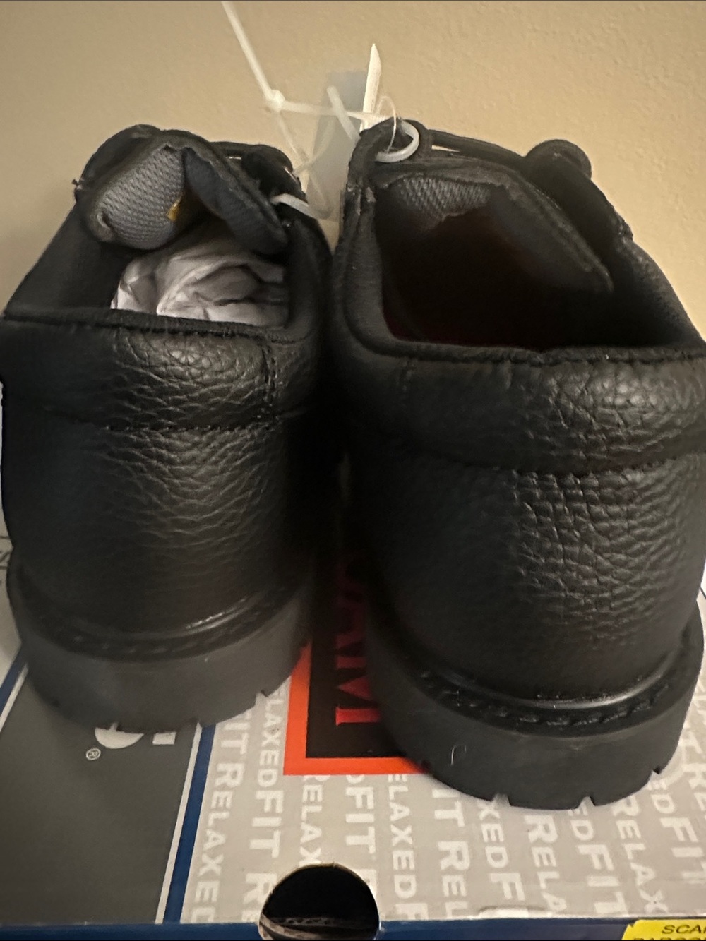 Skechers Men's Black Lace-Up Slip-Resistant Memory Foam Oxfords - Picture 3 of 6